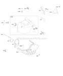 Blower HousingShrouds Diagram and Parts List for 20X314-0110-E1  Briggs and Stratton Engine